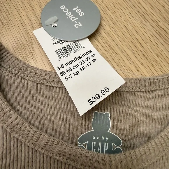 GAP Kids Beige Ribbed Two-Piece Set - Picture 3 of 3